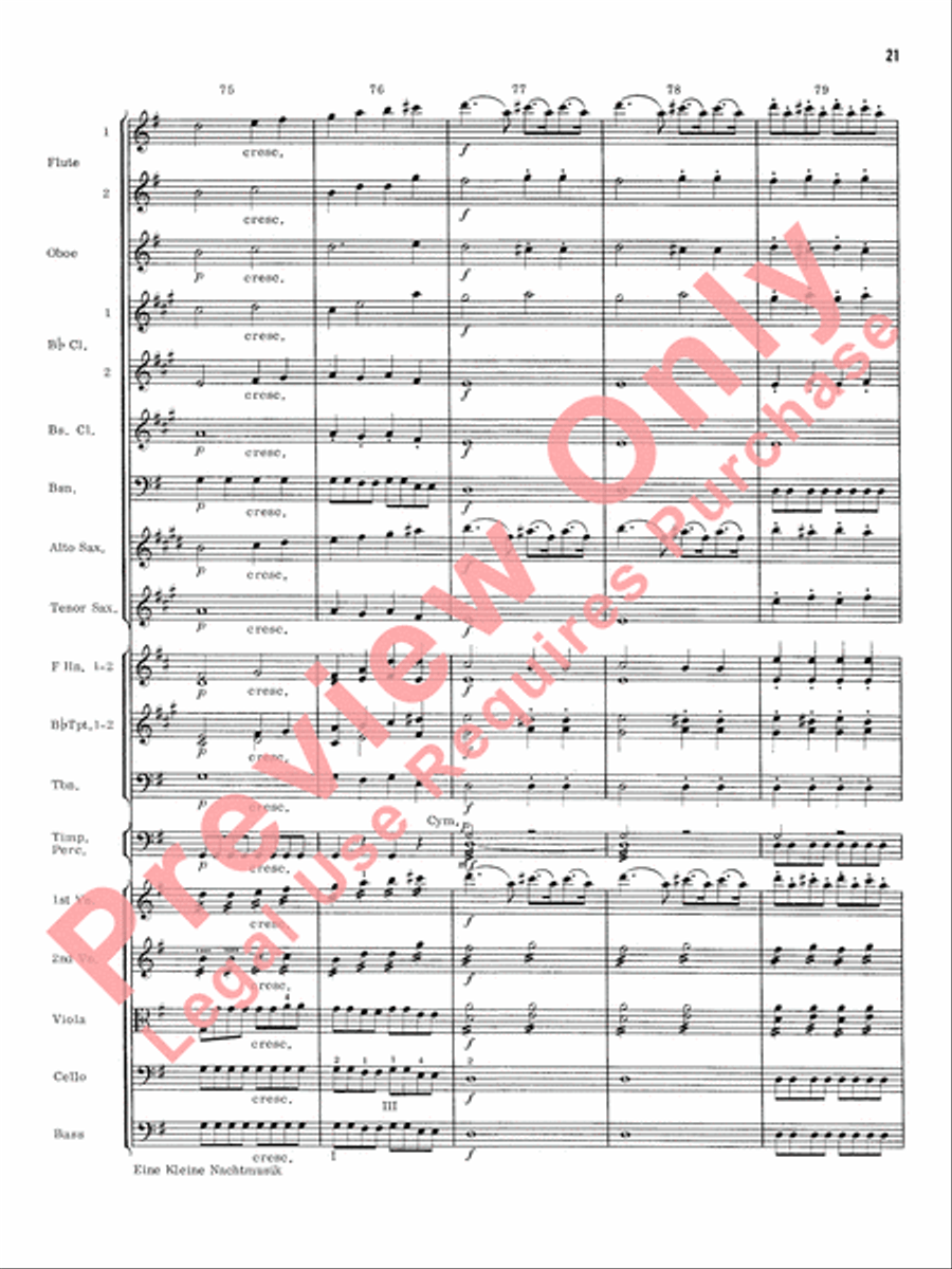 Eine Kleine Nachtmusik Eine Kleine Nachtmusik Full Orchestra scores gallery preview page 22