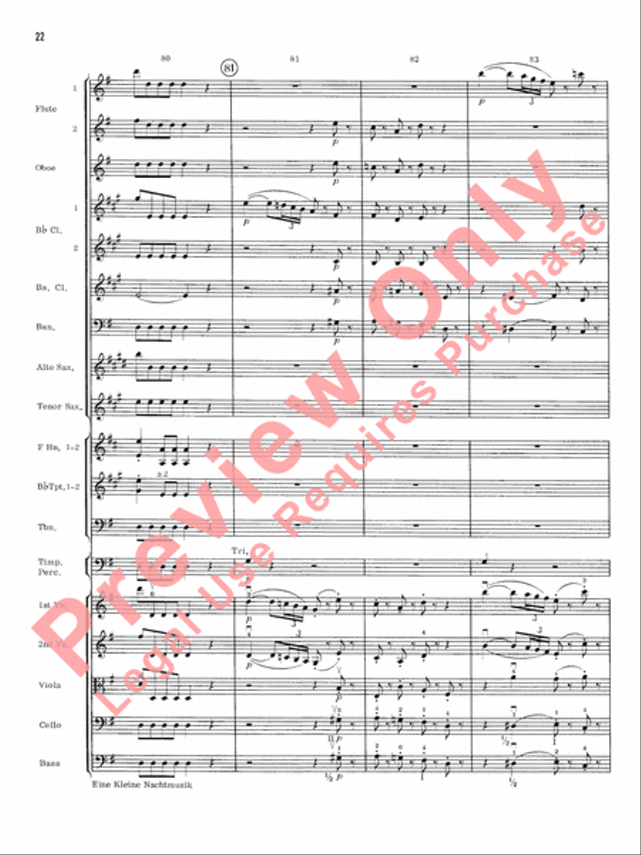 Eine Kleine Nachtmusik Eine Kleine Nachtmusik Full Orchestra scores gallery preview page 23