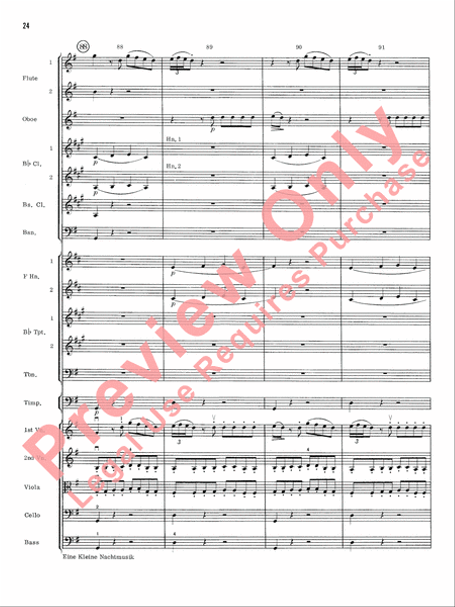 Eine Kleine Nachtmusik Eine Kleine Nachtmusik Full Orchestra scores gallery preview page 25