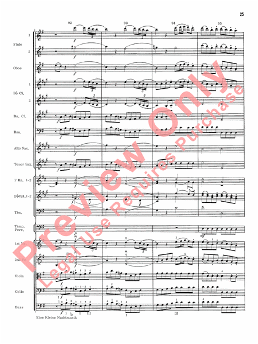 Eine Kleine Nachtmusik Eine Kleine Nachtmusik Full Orchestra scores gallery preview page 26