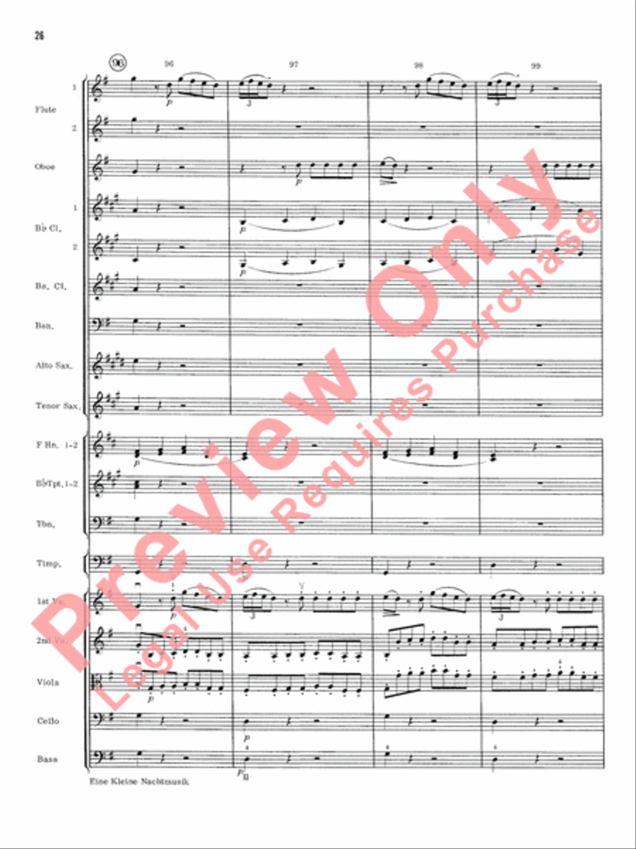 Eine Kleine Nachtmusik Eine Kleine Nachtmusik Full Orchestra scores gallery preview page 27