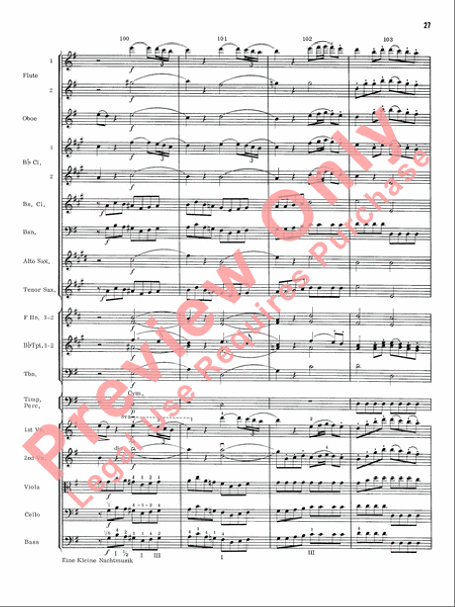 Eine Kleine Nachtmusik Eine Kleine Nachtmusik Full Orchestra scores gallery preview page 28