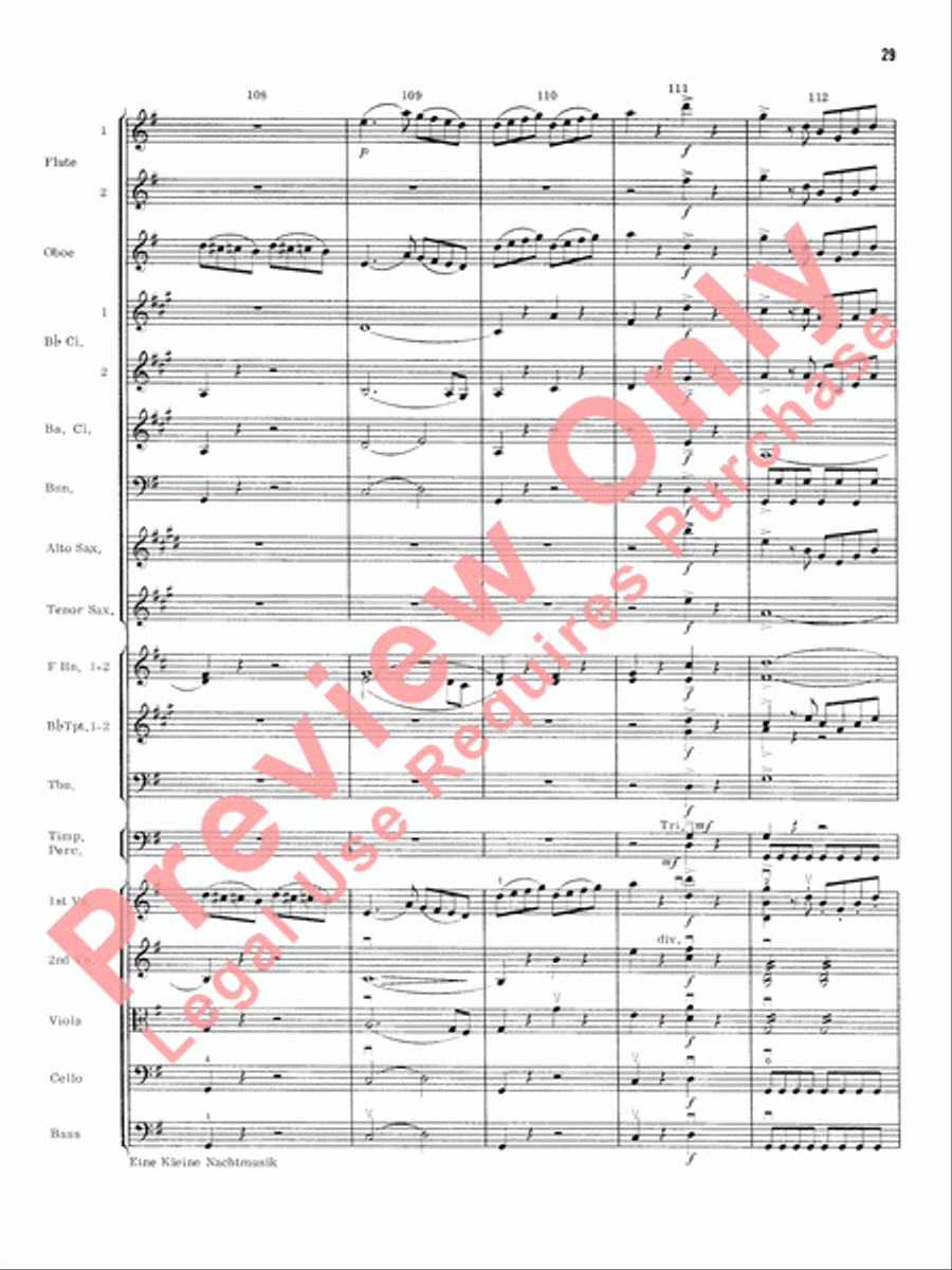 Eine Kleine Nachtmusik Eine Kleine Nachtmusik Full Orchestra scores gallery preview page 30