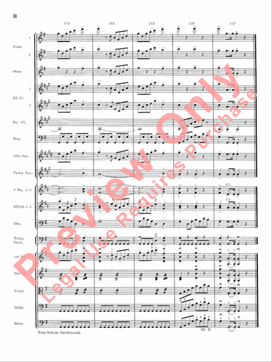 Eine Kleine Nachtmusik Eine Kleine Nachtmusik Full Orchestra scores gallery preview page 31