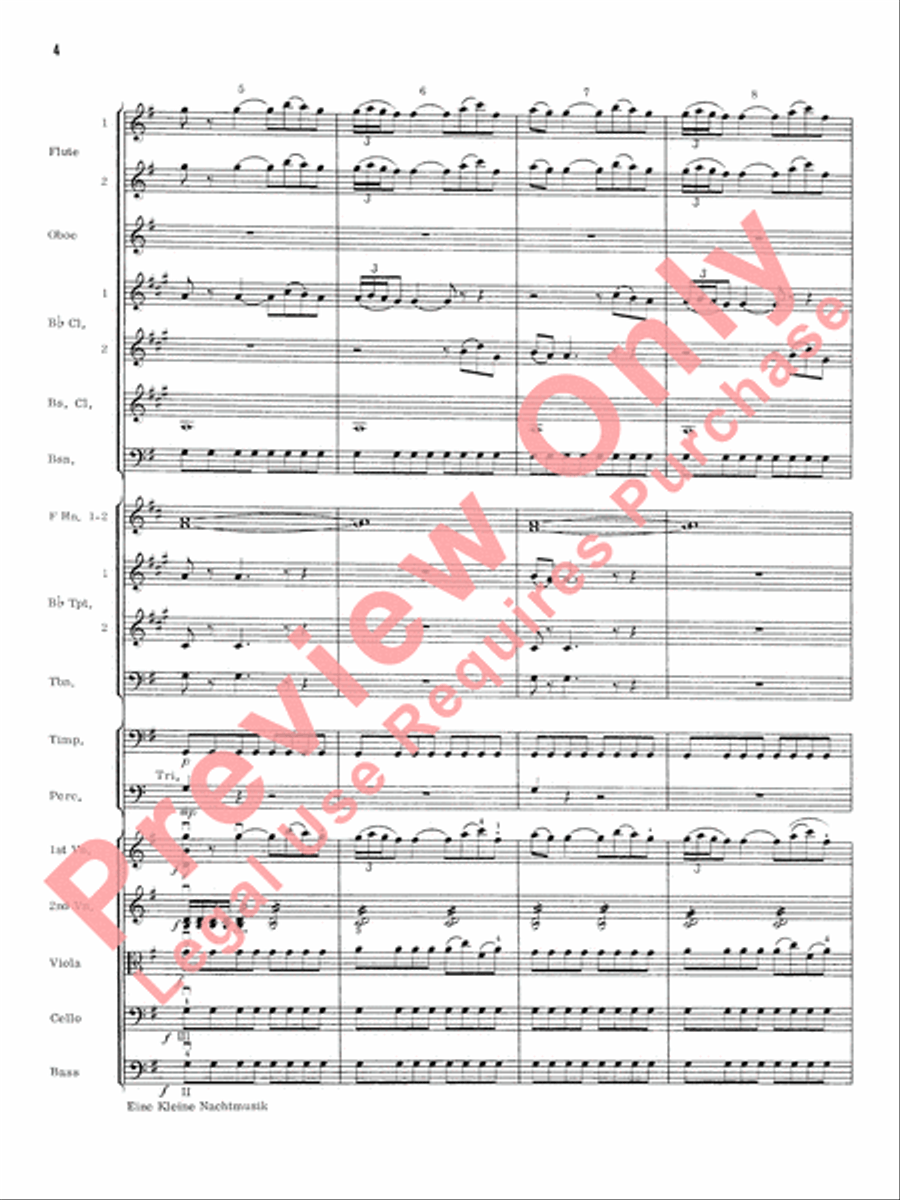 Eine Kleine Nachtmusik Eine Kleine Nachtmusik Full Orchestra scores gallery preview page 5