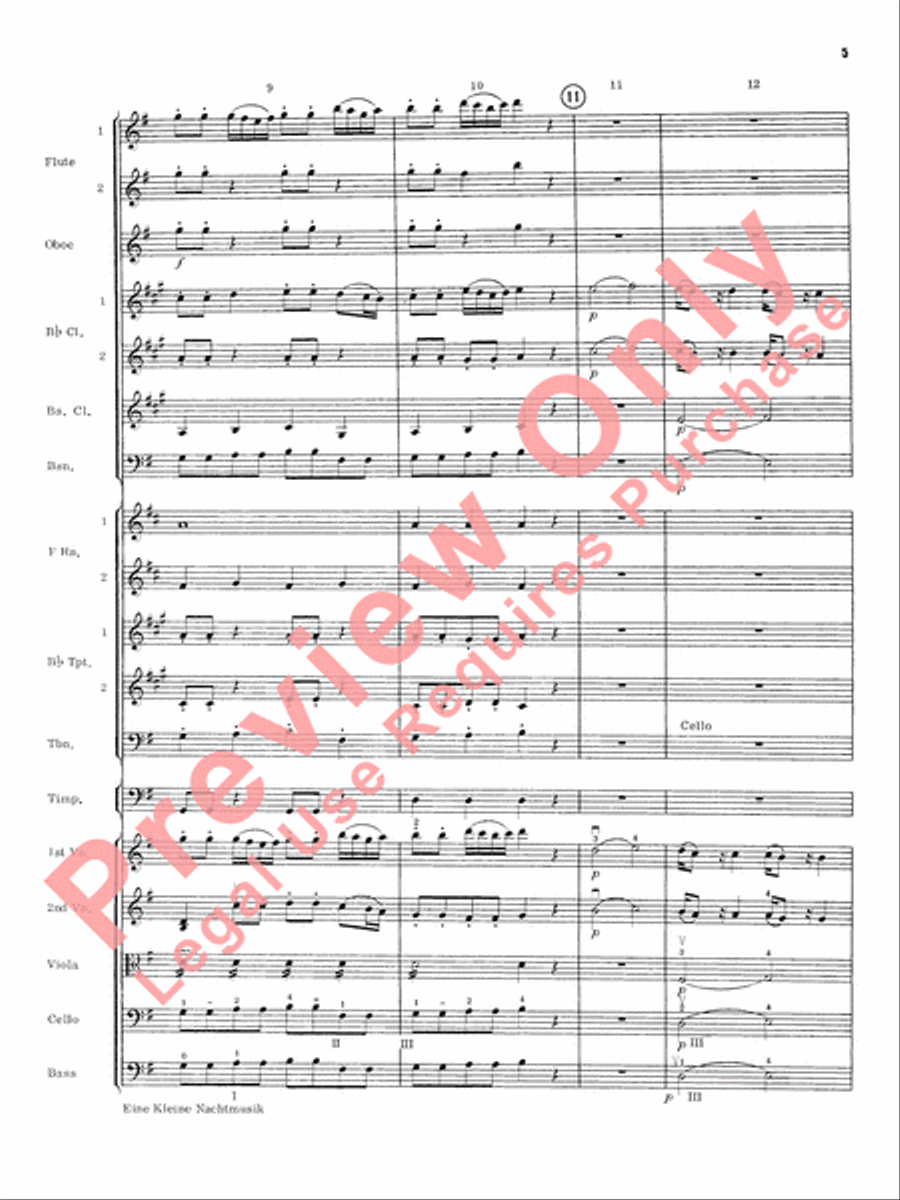 Eine Kleine Nachtmusik Eine Kleine Nachtmusik Full Orchestra scores gallery preview page 6