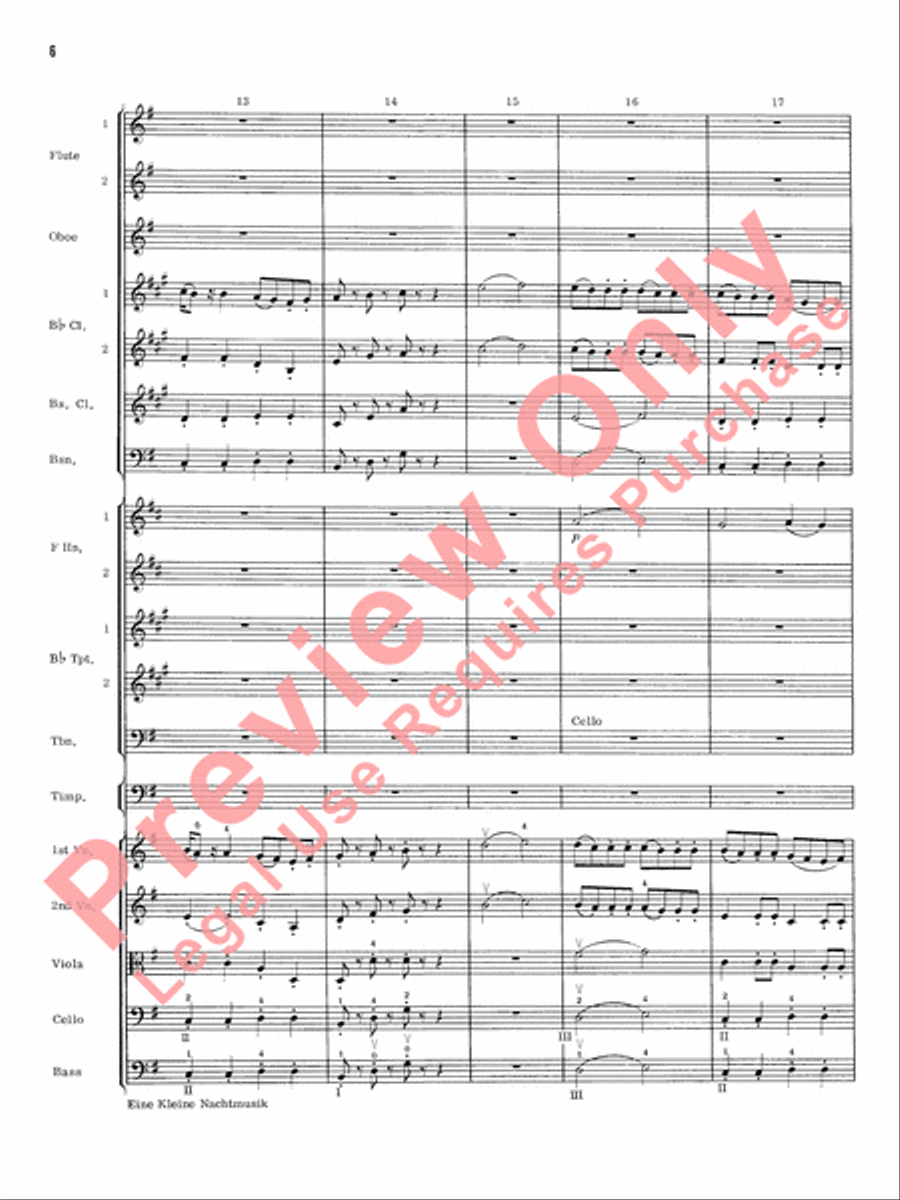 Eine Kleine Nachtmusik Eine Kleine Nachtmusik Full Orchestra scores gallery preview page 7