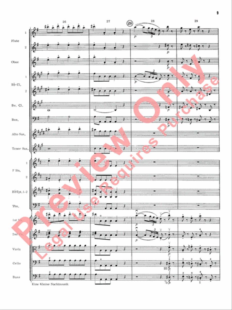 Eine Kleine Nachtmusik Eine Kleine Nachtmusik Full Orchestra scores gallery preview page 10