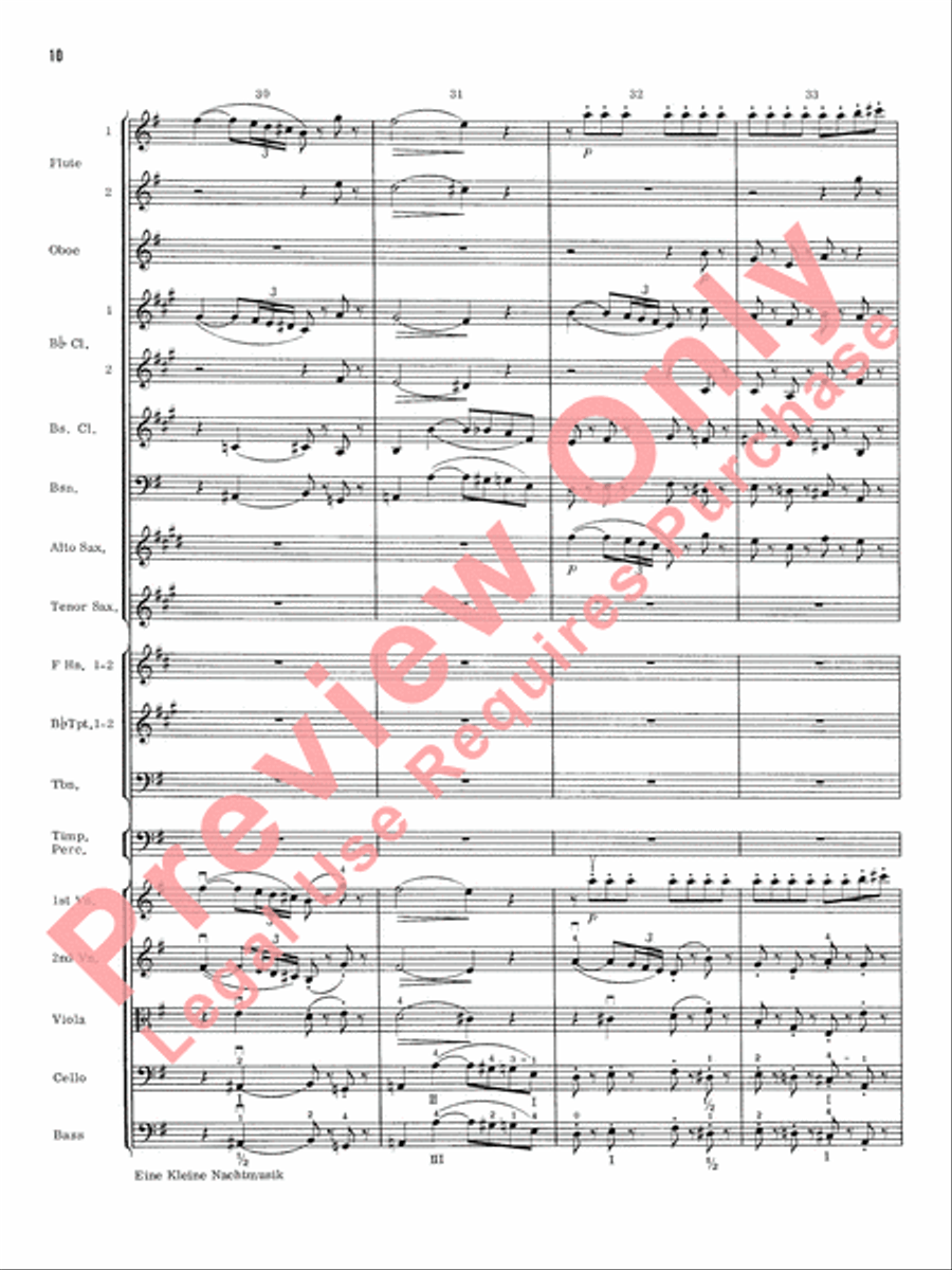 Eine Kleine Nachtmusik Eine Kleine Nachtmusik Full Orchestra scores gallery preview page 11