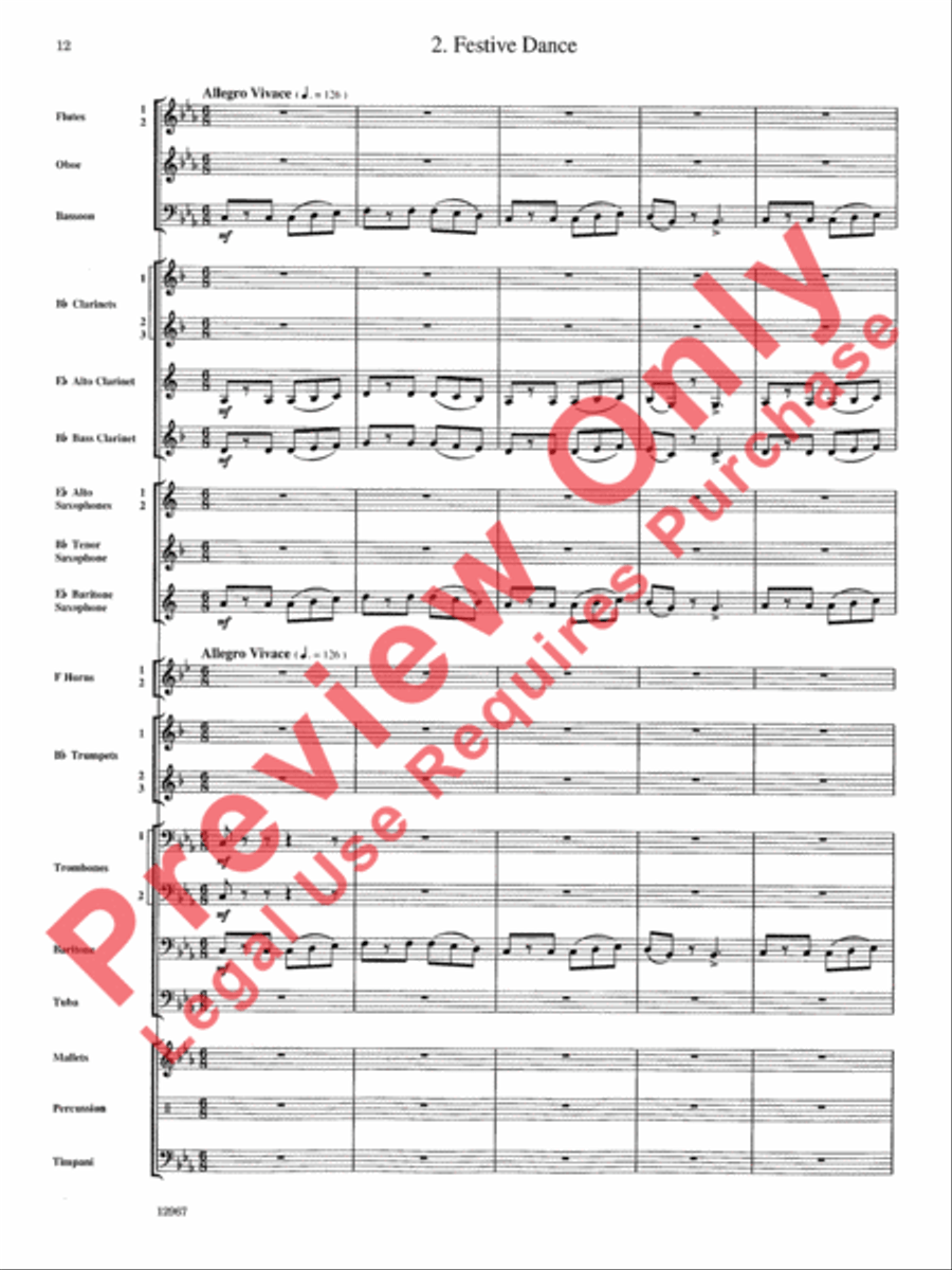 Highbridge Excursions Highbridge Excursions Concert Band scores gallery preview page 13