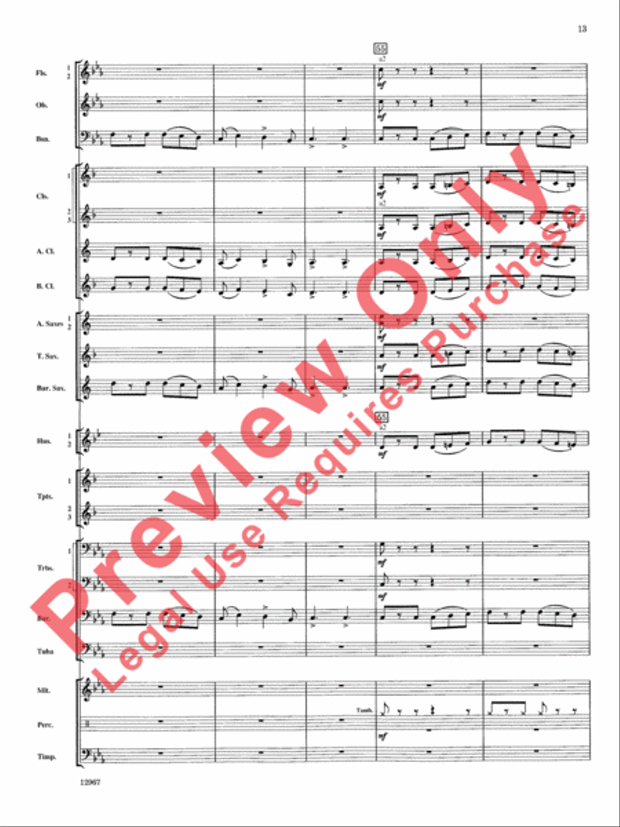 Highbridge Excursions Highbridge Excursions Concert Band scores gallery preview page 14