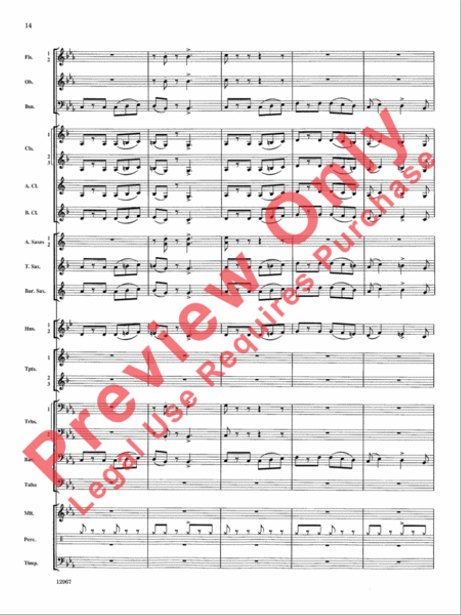 Highbridge Excursions Highbridge Excursions Concert Band scores gallery preview page 15