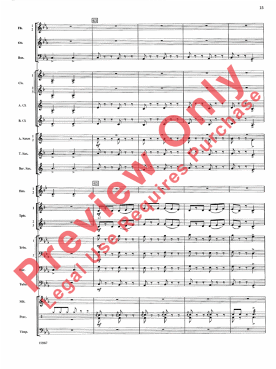 Highbridge Excursions Highbridge Excursions Concert Band scores gallery preview page 16