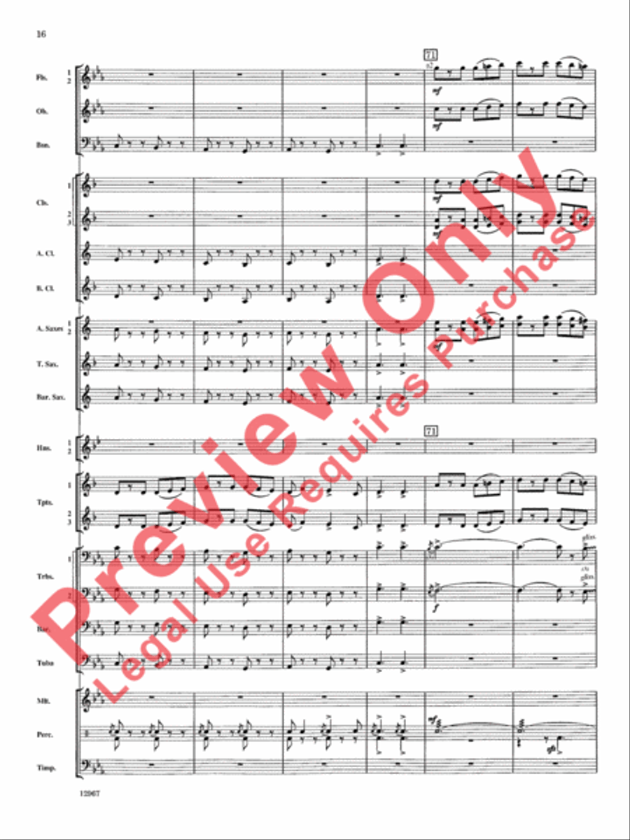 Highbridge Excursions Highbridge Excursions Concert Band scores gallery preview page 17