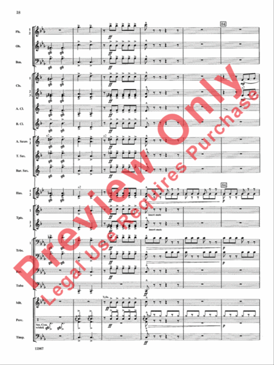 Highbridge Excursions Highbridge Excursions Concert Band scores gallery preview page 19