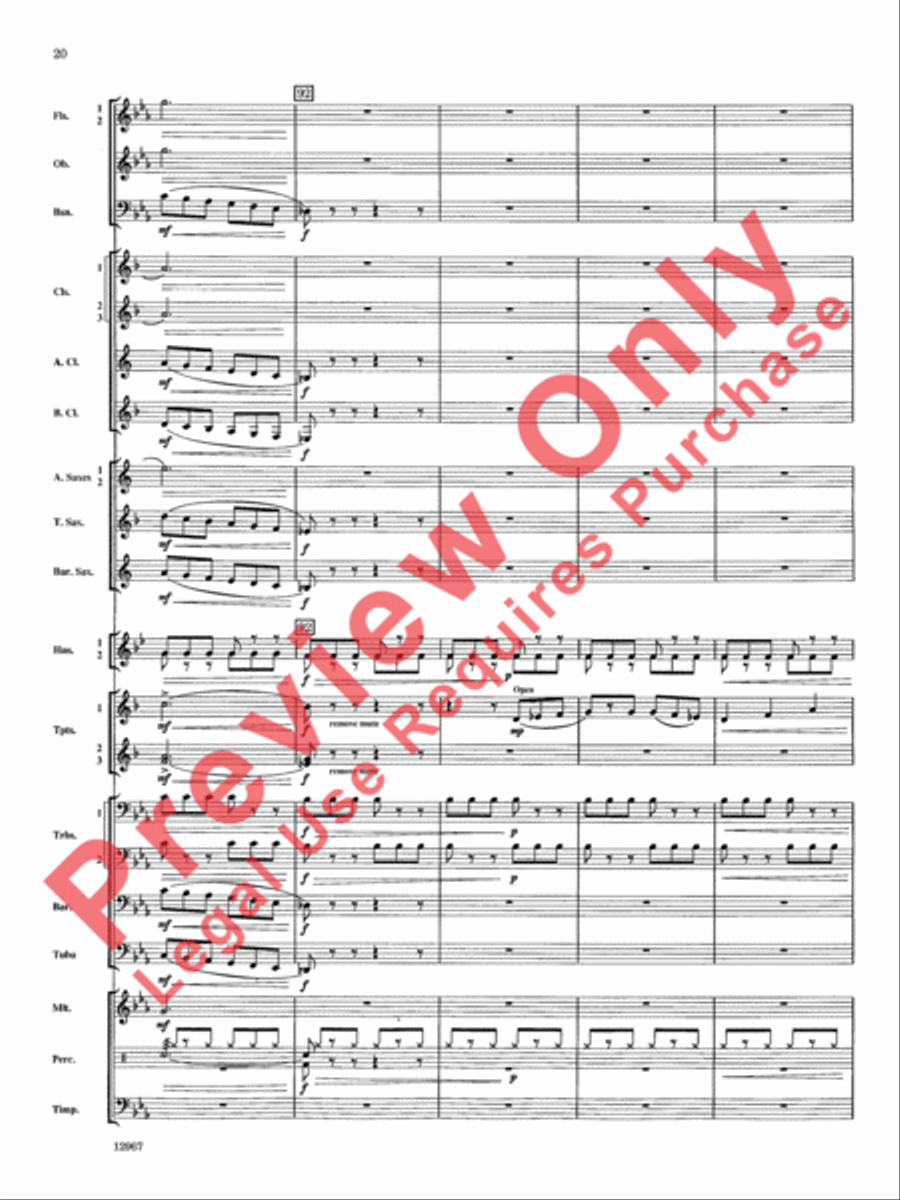 Highbridge Excursions Highbridge Excursions Concert Band scores gallery preview page 21
