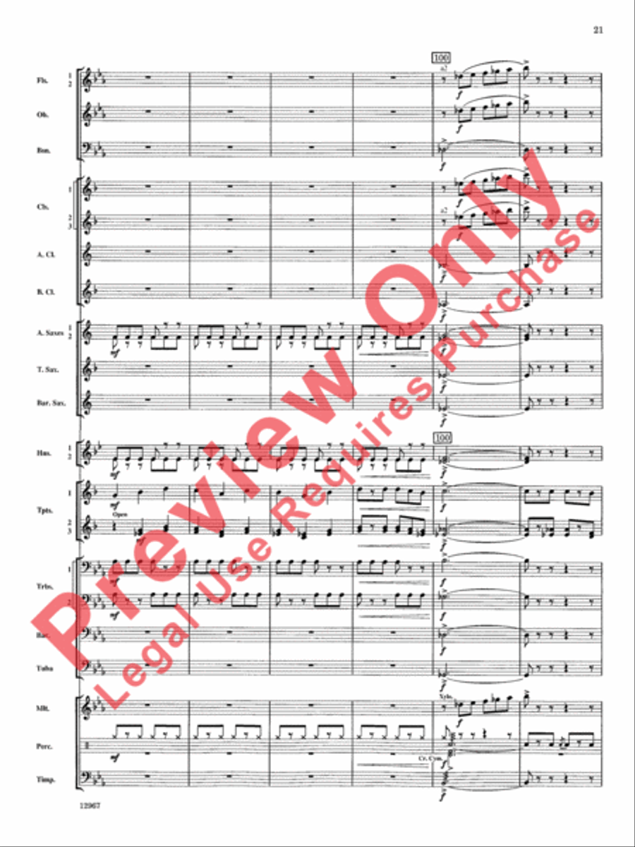 Highbridge Excursions Highbridge Excursions Concert Band scores gallery preview page 22