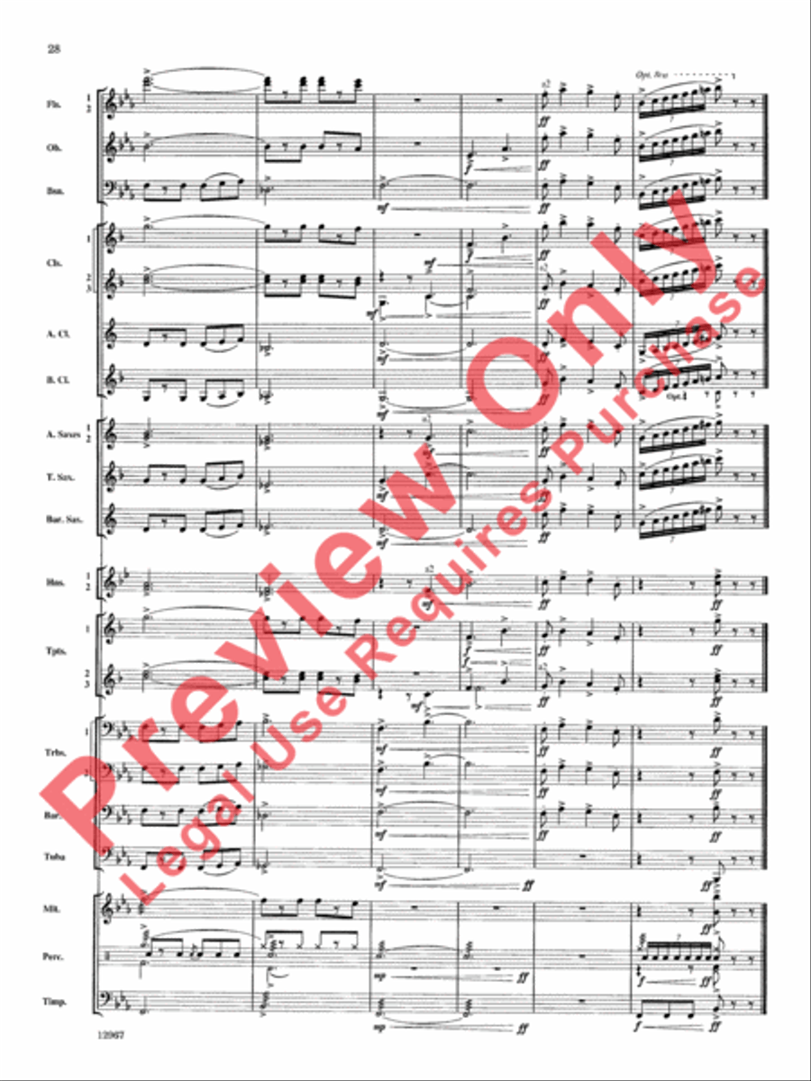 Highbridge Excursions Highbridge Excursions Concert Band scores gallery preview page 29