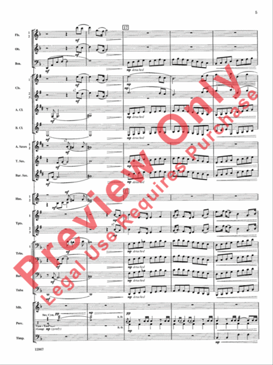 Highbridge Excursions Highbridge Excursions Concert Band scores gallery preview page 6
