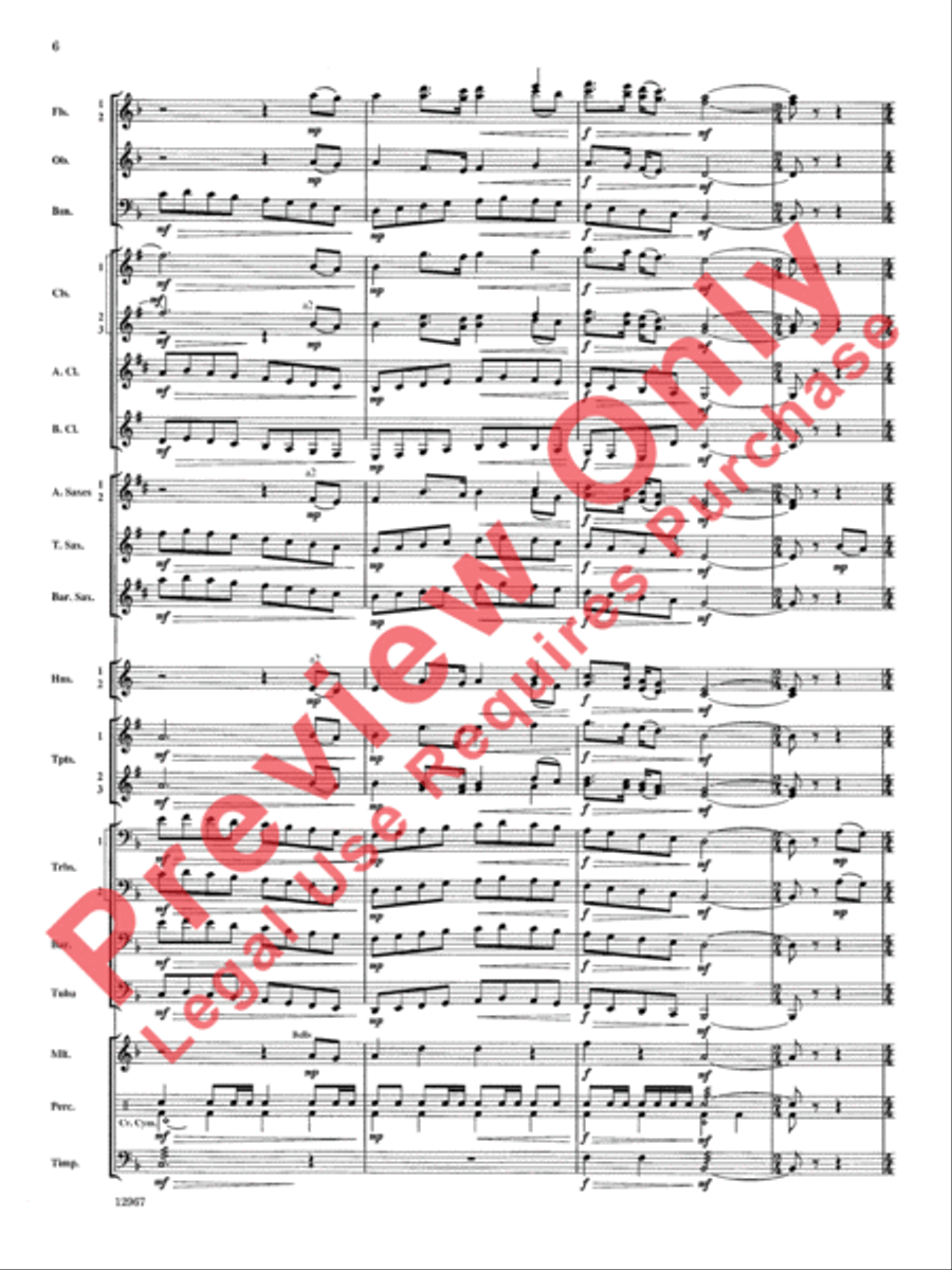 Highbridge Excursions Highbridge Excursions Concert Band scores gallery preview page 7