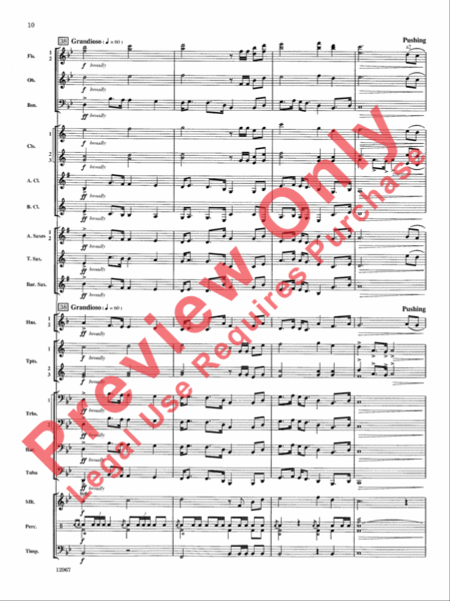 Highbridge Excursions Highbridge Excursions Concert Band scores gallery preview page 11