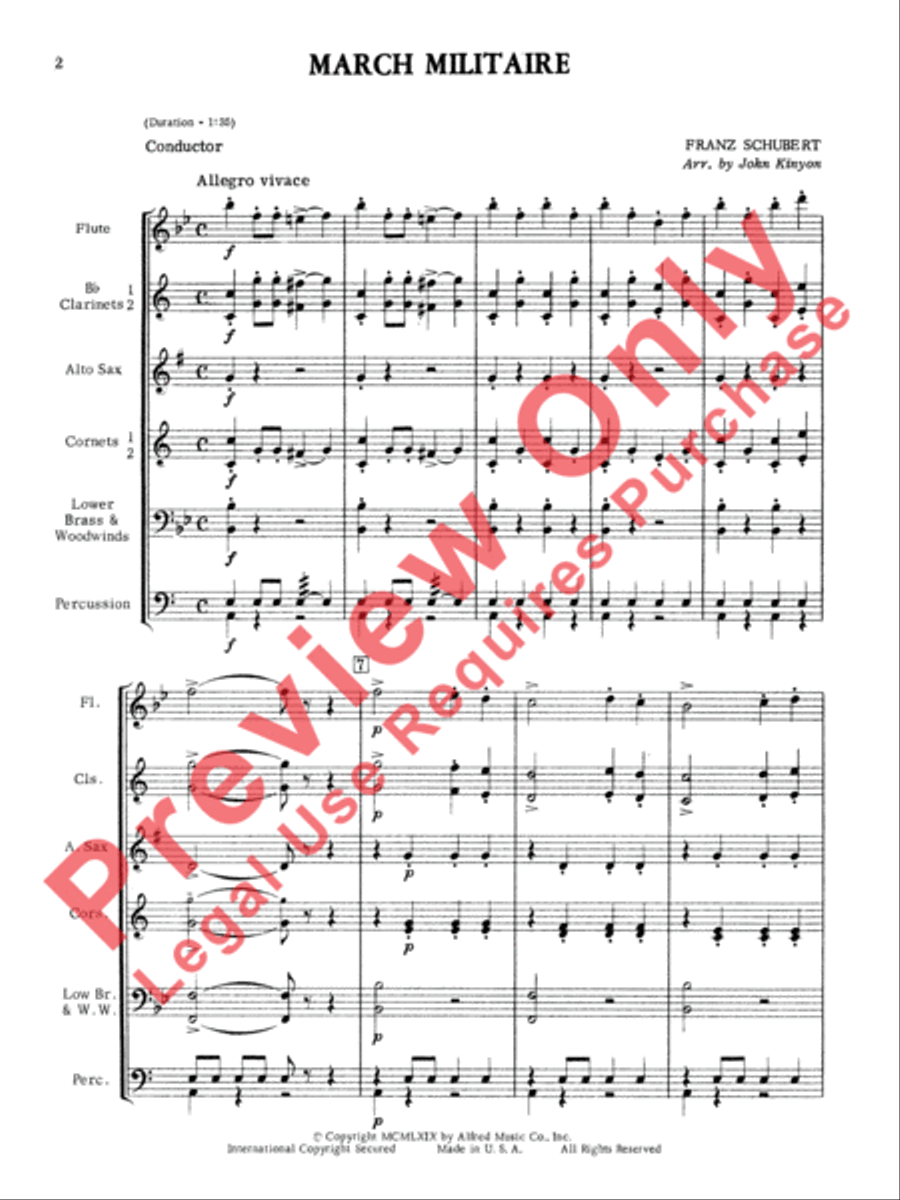 March Militaire March Militaire Concert Band scores gallery preview page 3