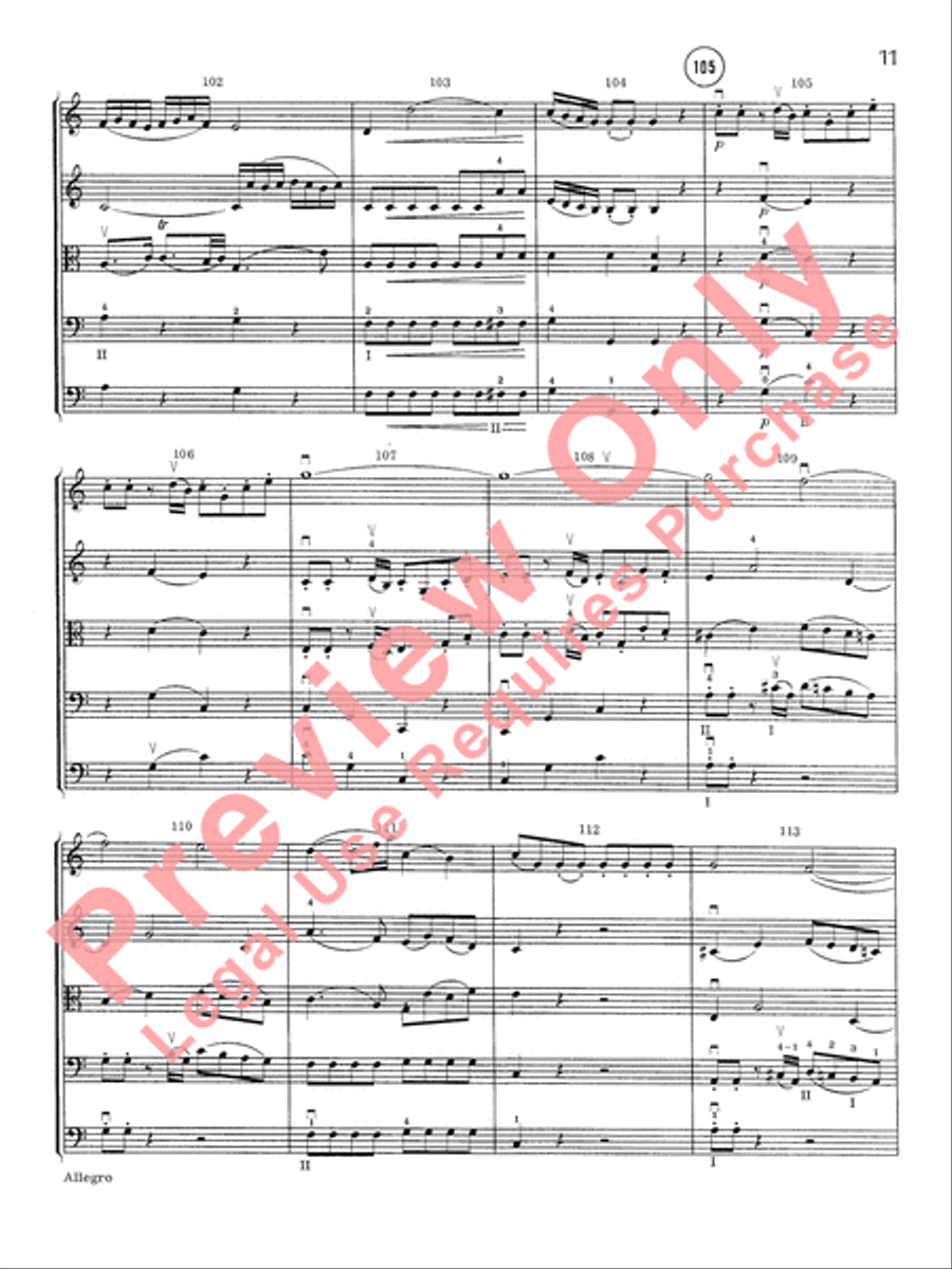 Allegro in C Major Allegro in C Major String Orchestra scores gallery preview page 12