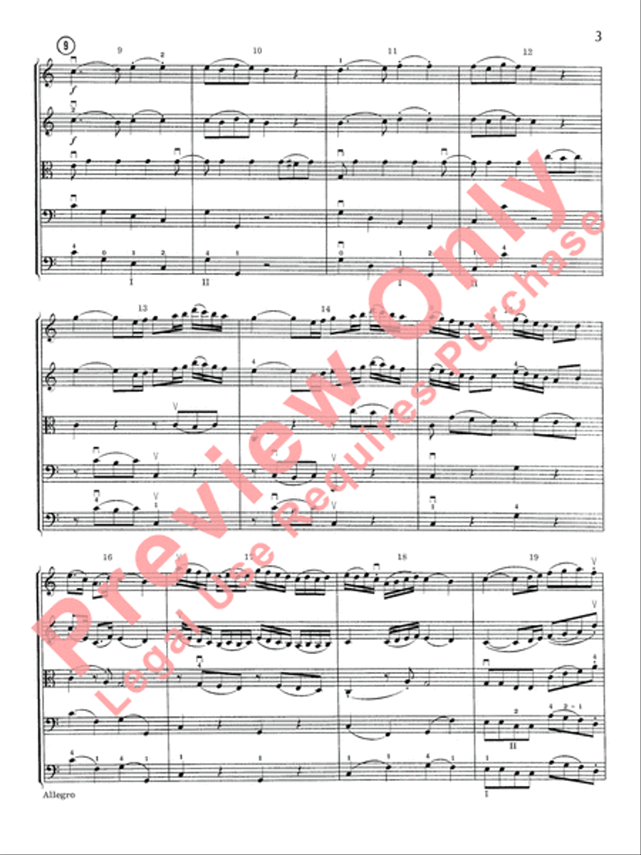 Allegro in C Major Allegro in C Major String Orchestra scores gallery preview page 4