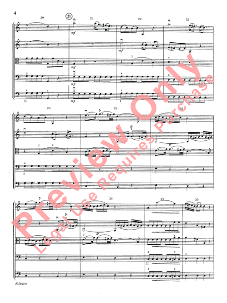 Allegro in C Major Allegro in C Major String Orchestra scores gallery preview page 5