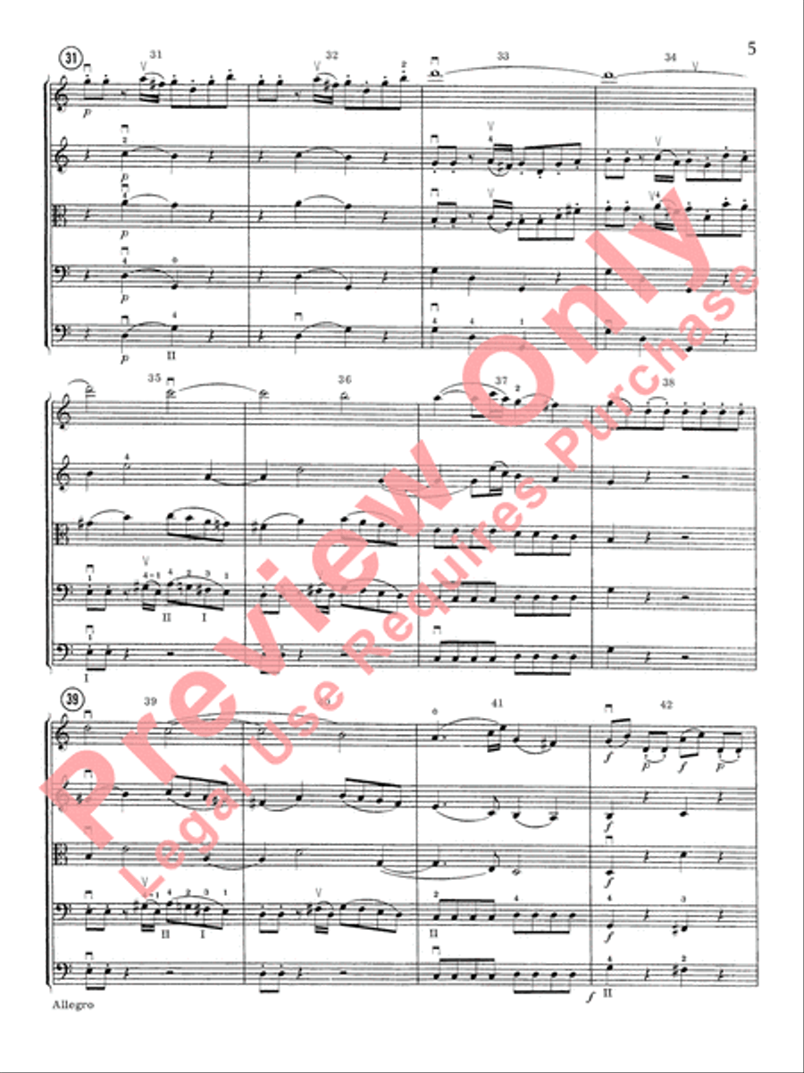 Allegro in C Major Allegro in C Major String Orchestra scores gallery preview page 6