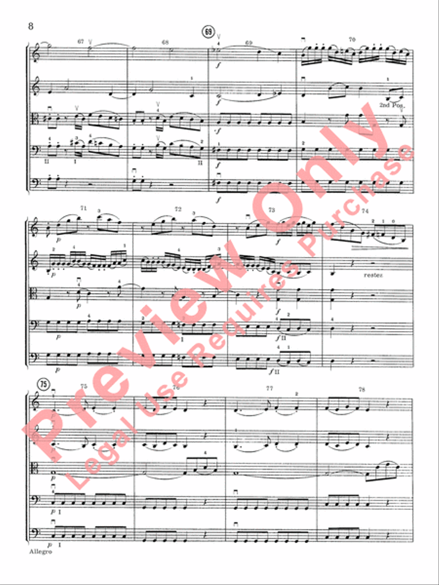 Allegro in C Major Allegro in C Major String Orchestra scores gallery preview page 9
