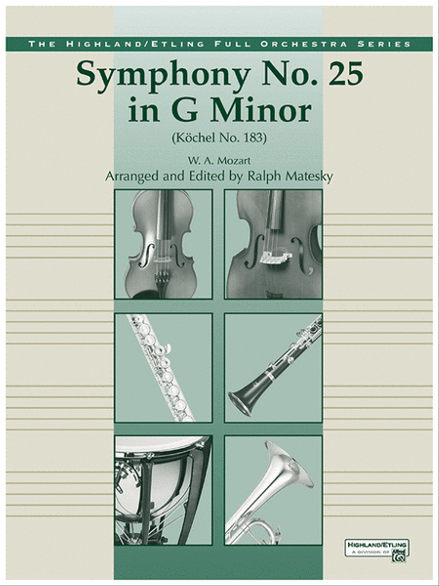 Mozart's Symphony No. 25 in G Minor, 1st & 2nd Movements Full Orchestra scores gallery preview page 1