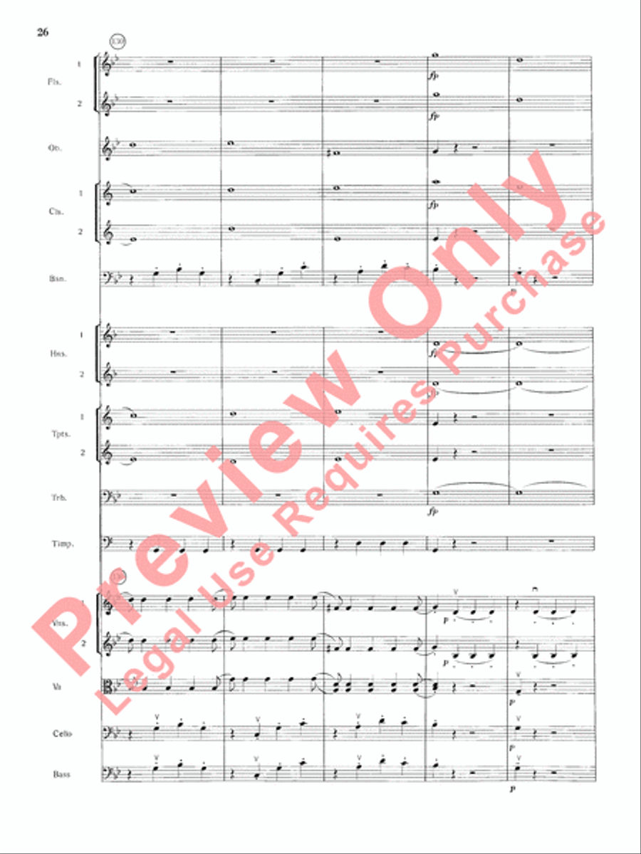 Mozart's Symphony No. 25 in G Minor, 1st & 2nd Movements Full Orchestra scores gallery preview page 29