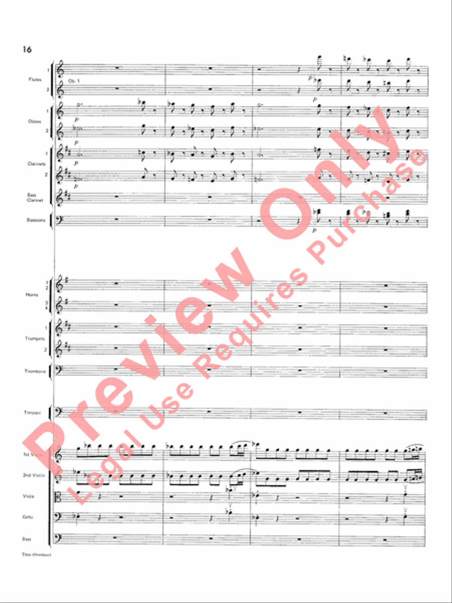 Titus Overture Titus Overture Full Orchestra scores gallery preview page 17