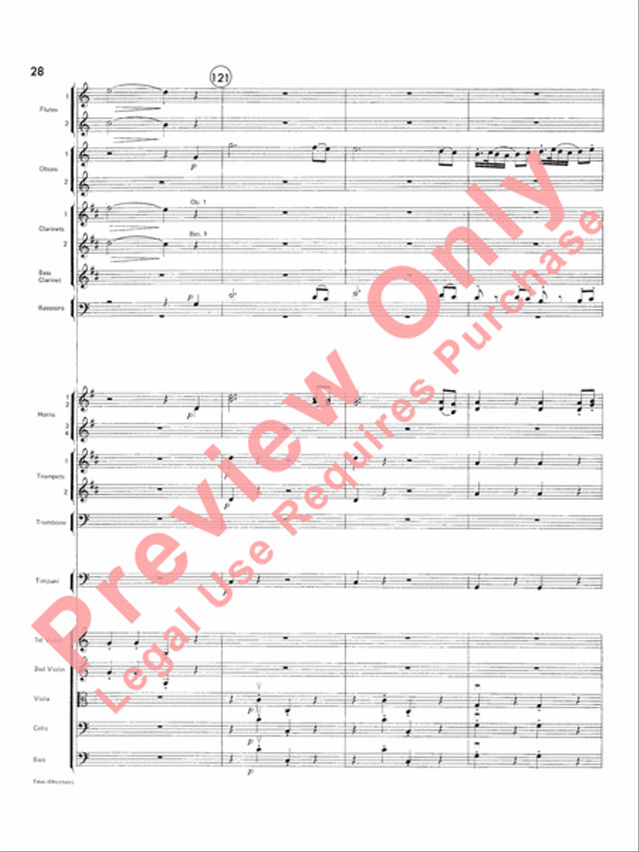 Titus Overture Titus Overture Full Orchestra scores gallery preview page 29