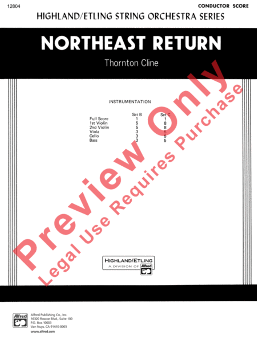 Northeast Return Northeast Return String Orchestra scores gallery preview page 2