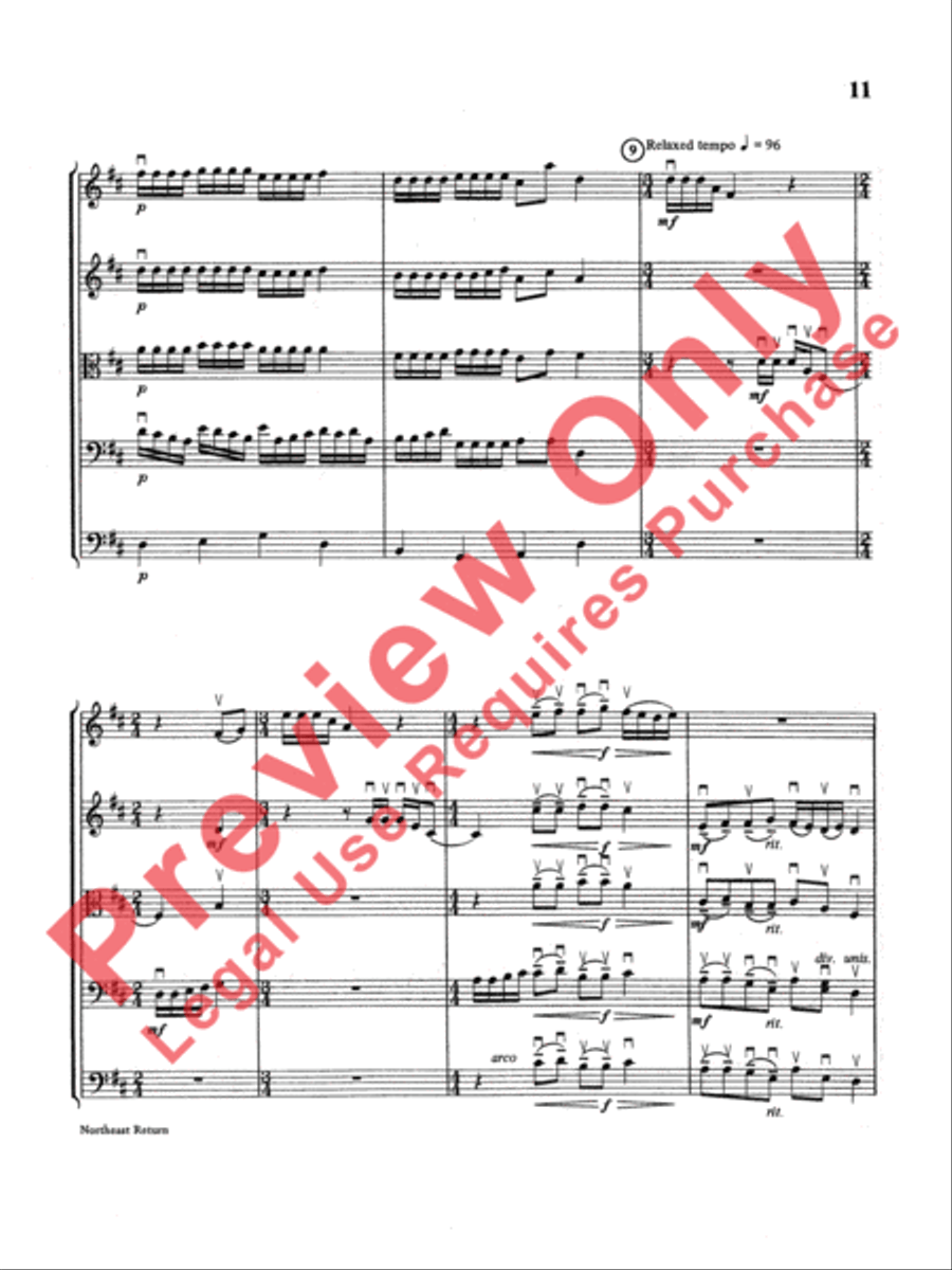 Northeast Return Northeast Return String Orchestra scores gallery preview page 12