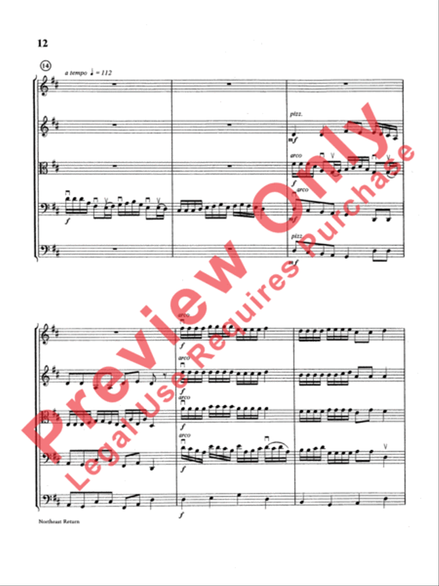 Northeast Return Northeast Return String Orchestra scores gallery preview page 13