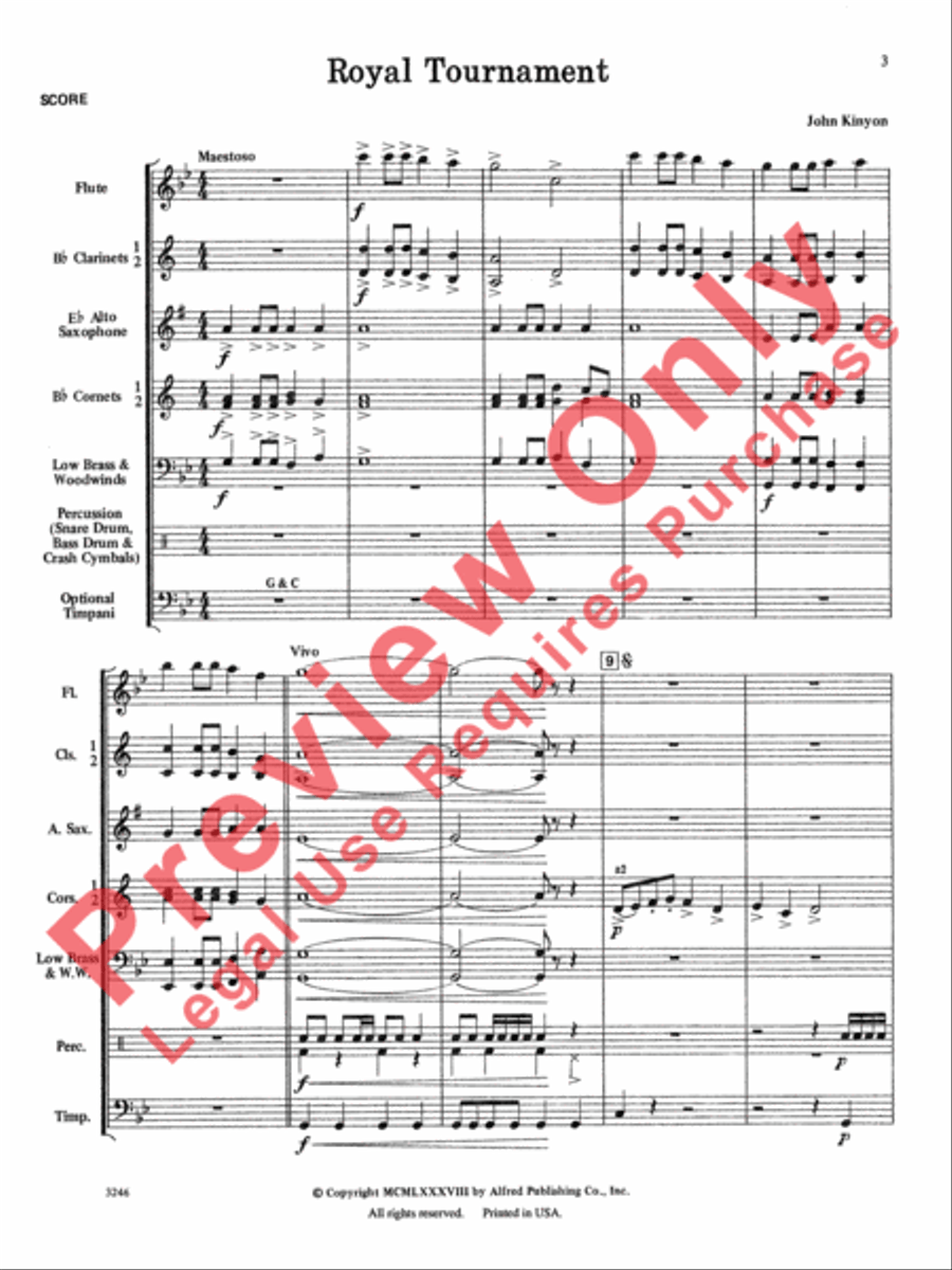 Royal Tournament Royal Tournament Concert Band scores gallery preview page 4