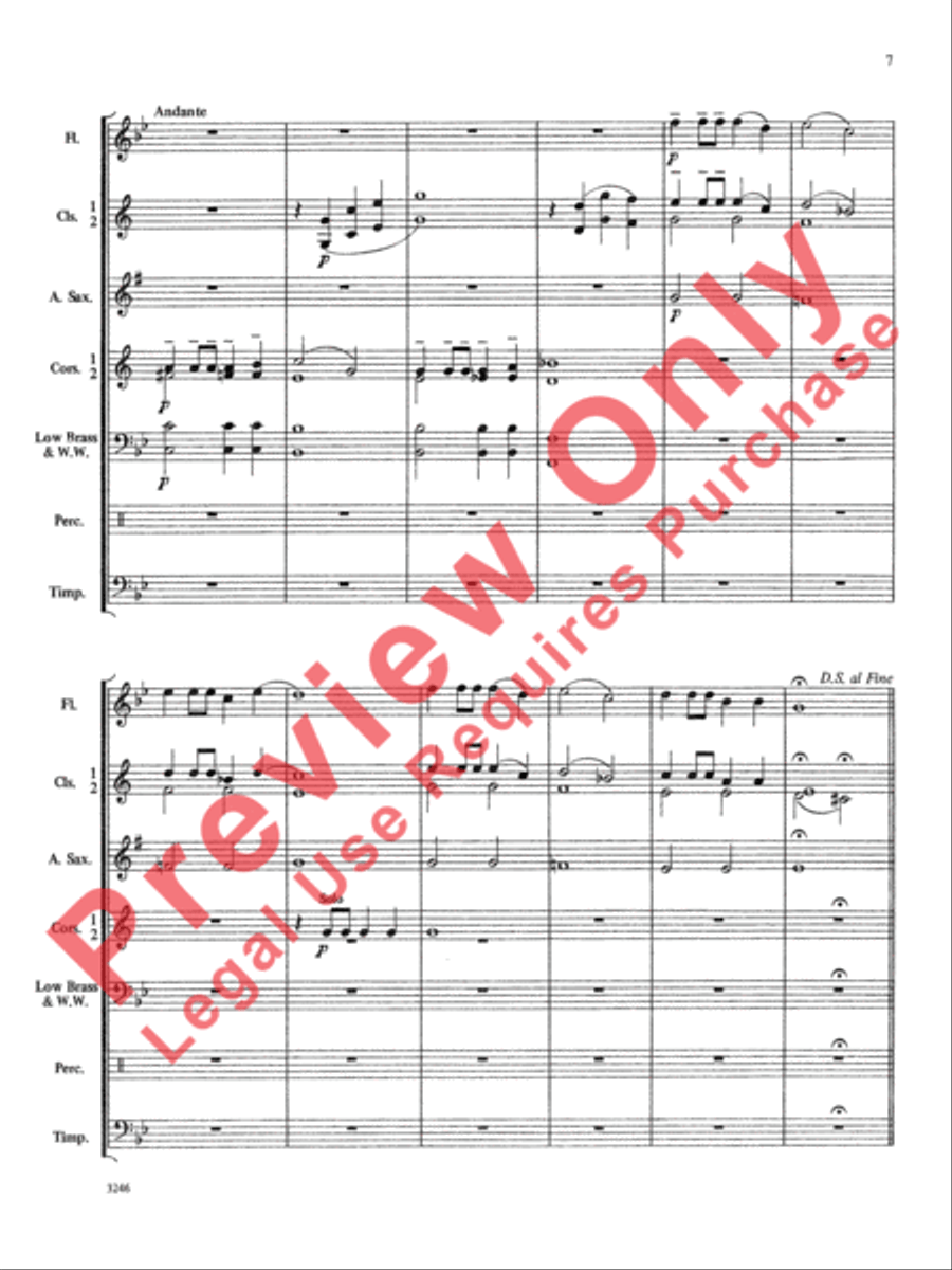 Royal Tournament Royal Tournament Concert Band scores gallery preview page 8
