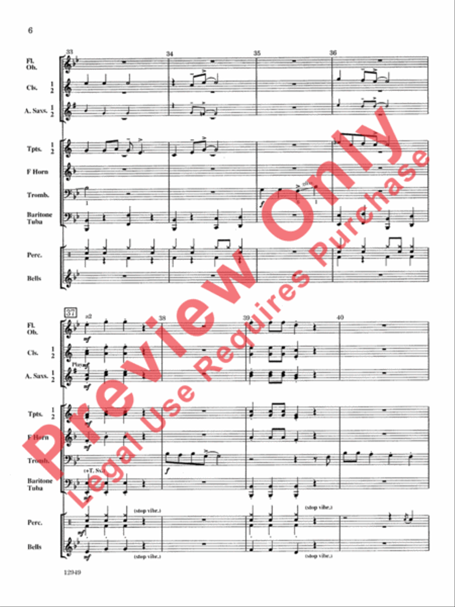 Trombones on the Housetop Concert Band scores gallery preview page 7
