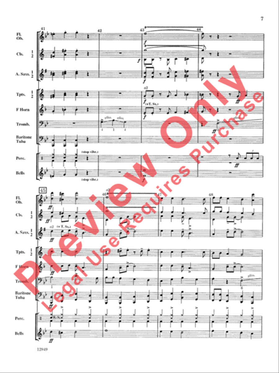 Trombones on the Housetop Concert Band scores gallery preview page 8