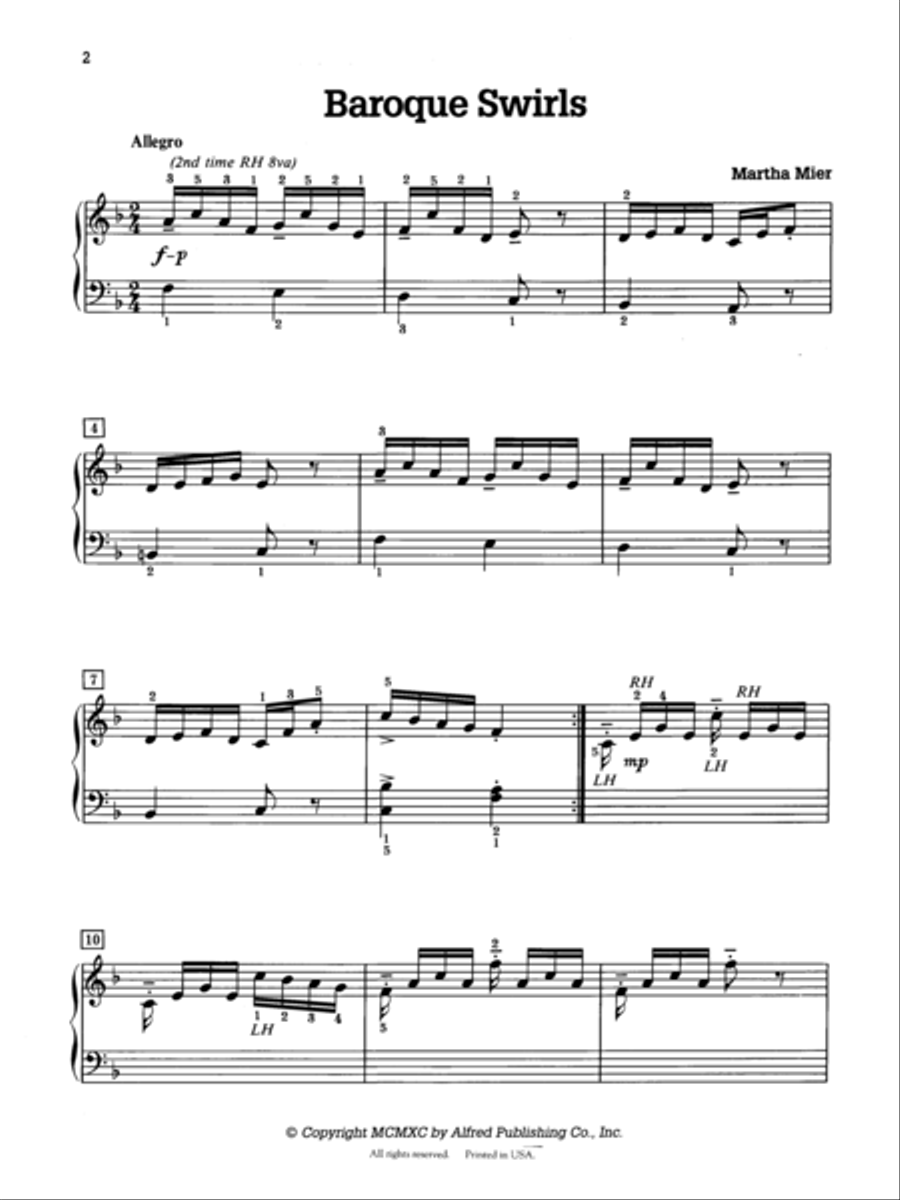 Baroque Swirls Piano Solo scores gallery preview page 2