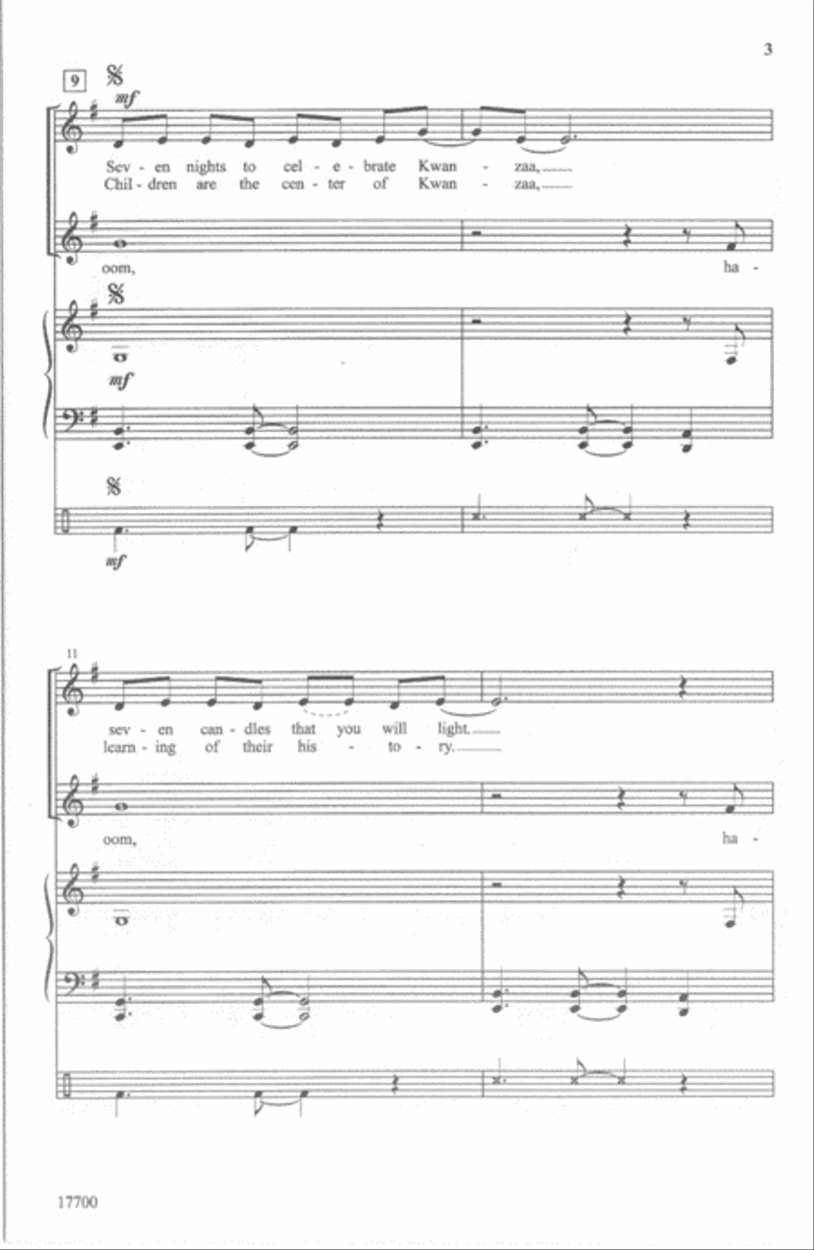 Celebrate Kwanzaa Celebrate Kwanzaa 2-Part scores gallery preview page 3