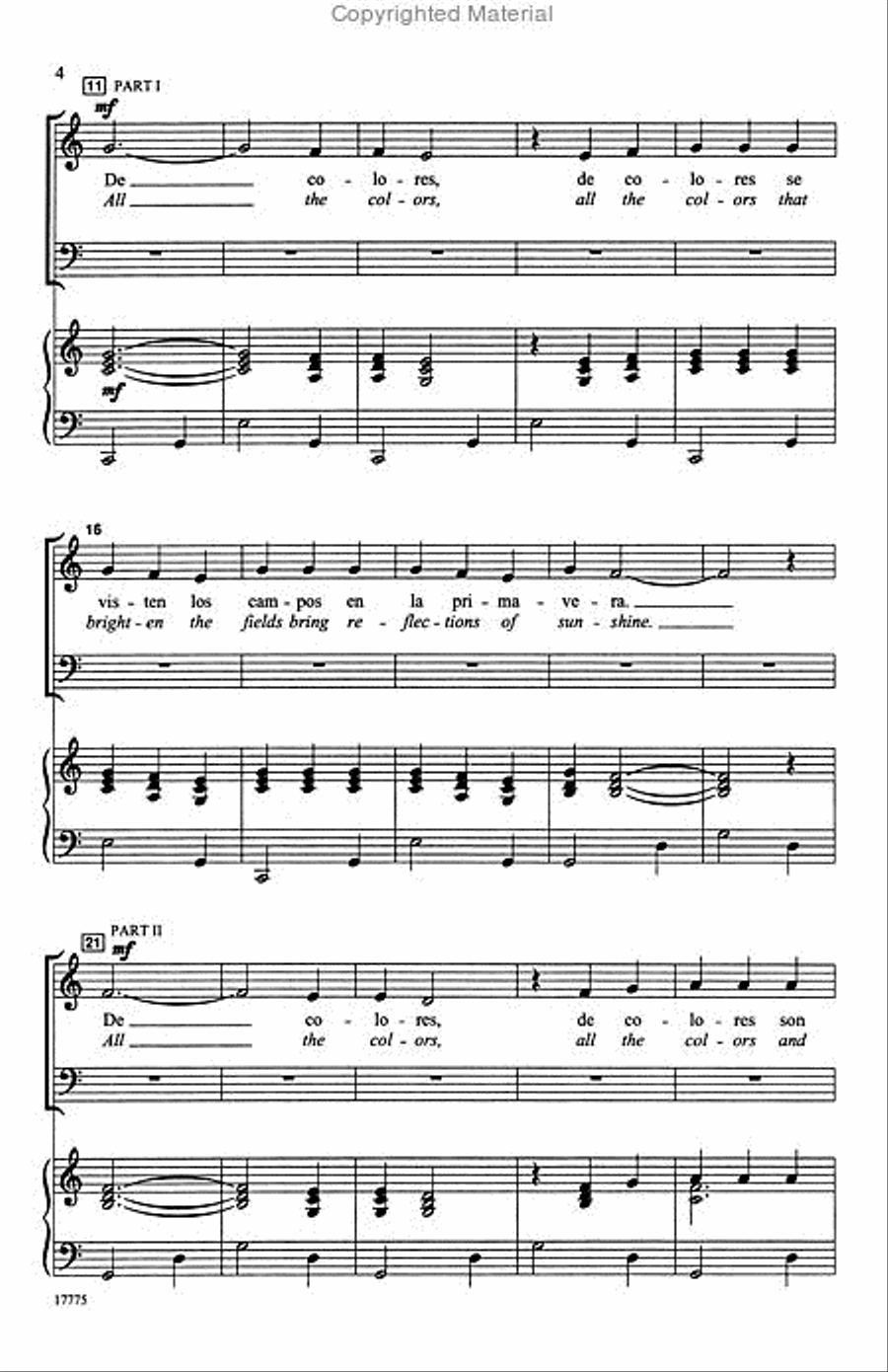 De Colores (All the Colors) 3-Part scores gallery preview page 3