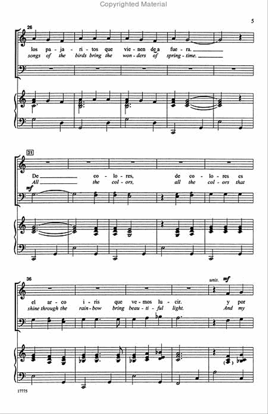 De Colores (All the Colors) 3-Part scores gallery preview page 4