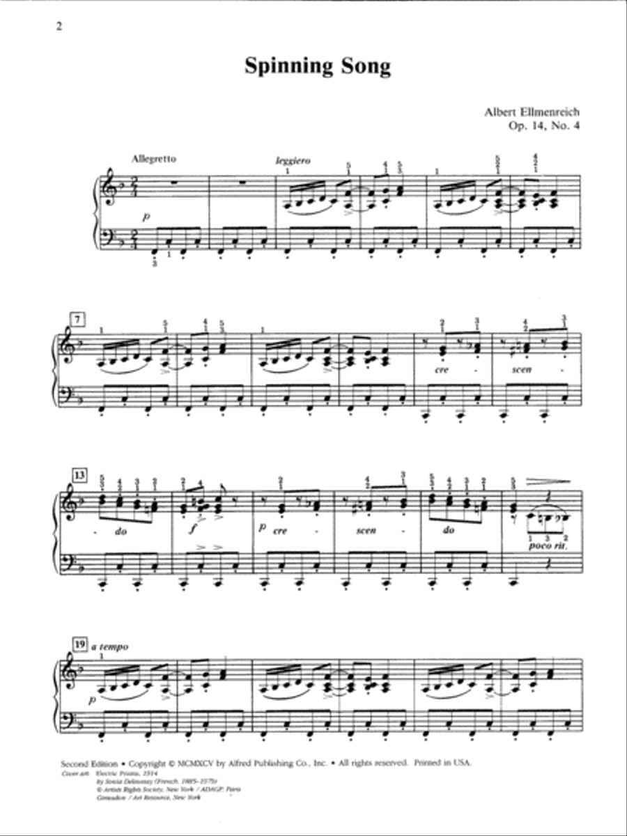 Spinning Song, Op. 14, No. 4 Small Ensemble scores gallery preview page 2