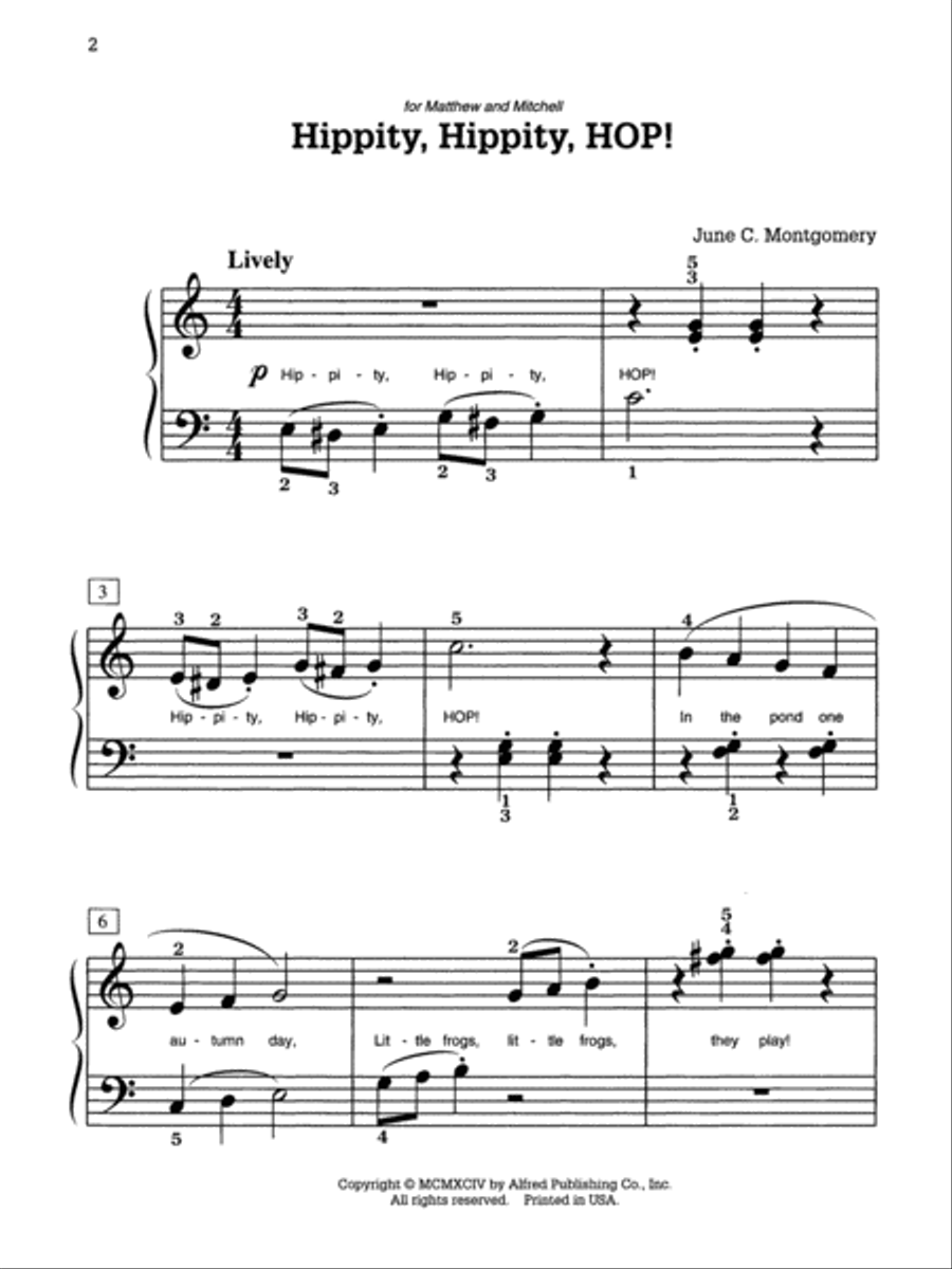 Hippity, Hippity Hop! Easy Piano scores gallery preview page 2