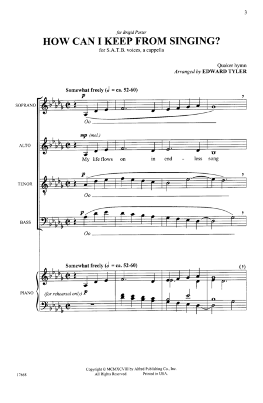 How Can I Keep from Singing? (Quaker Hymn) Choir scores gallery preview page 2
