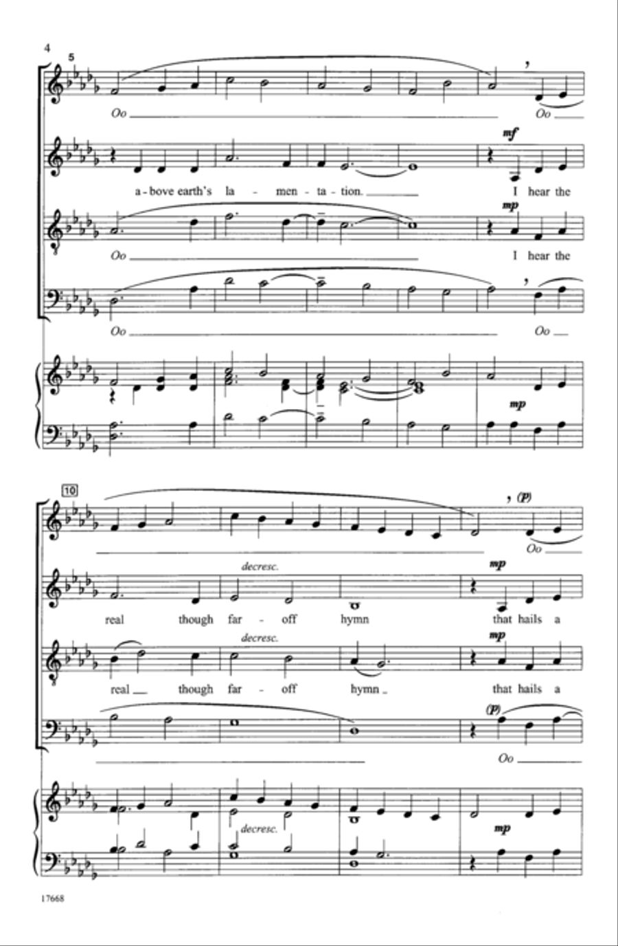 How Can I Keep from Singing? (Quaker Hymn) Choir scores gallery preview page 3
